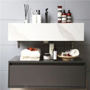 โต๊ะเครื่องแป้งลอยน้ำสีขาวขนาด 30 นิ้ว